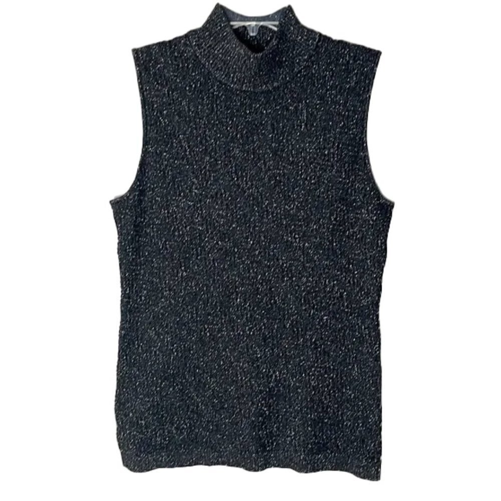❤️ DANA BUCHMAN Sparkle Lightweight Sleeveless Sweater Size L